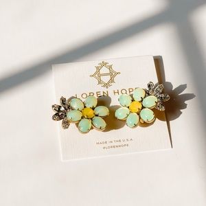 RARE Loren Hope Ada Clip-On Earrings NWT